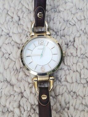 Fossil Georgia Women's Watch with Cognak Leather Strap